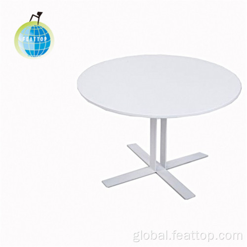 White Reception Desk office coffee table round metal wire side table Supplier